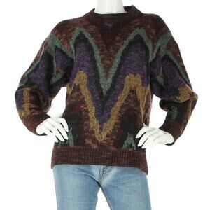 Vintage Cambio Abstract Wool Sweater Boho Chic
